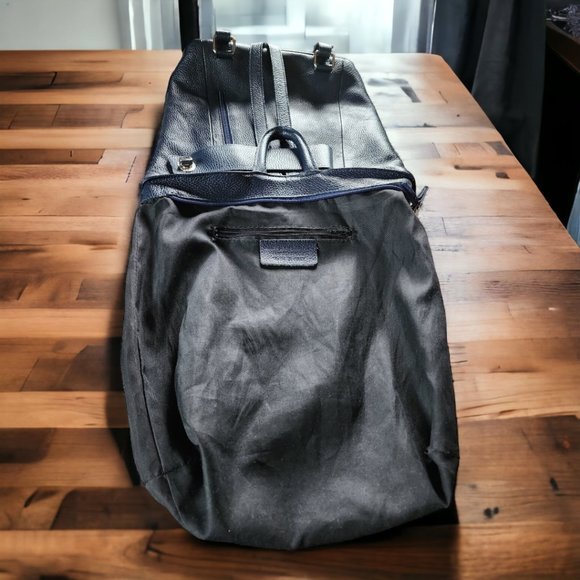 BORSE PELLE NAVY Bucket Bag/Backpack MADE IN ITALY main image 5